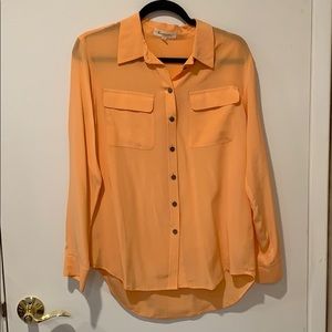 Two By Vince Camuto Silk Button Up Blouse